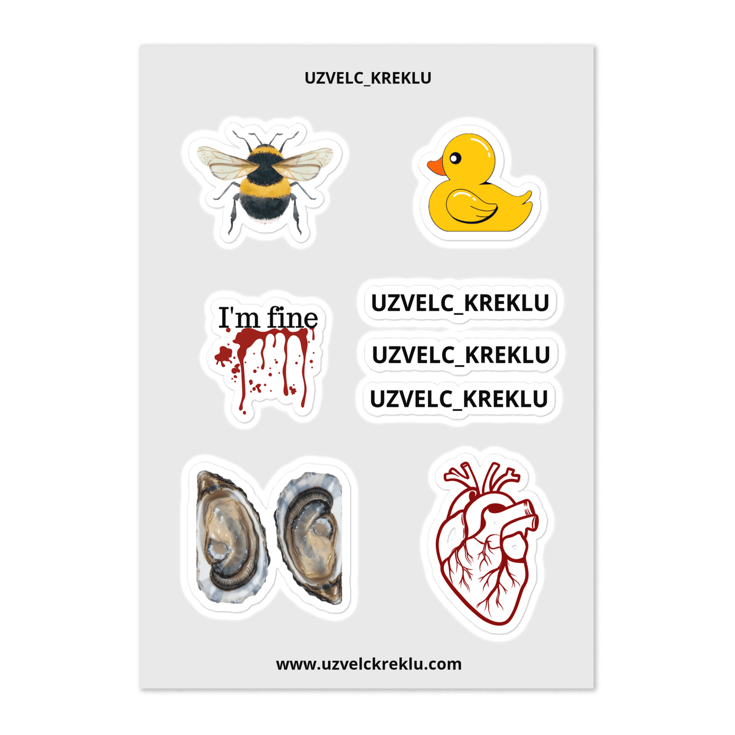 UZVELC_KREKLU | STICKER SET - UZVELC_KREKLU - STICKER -